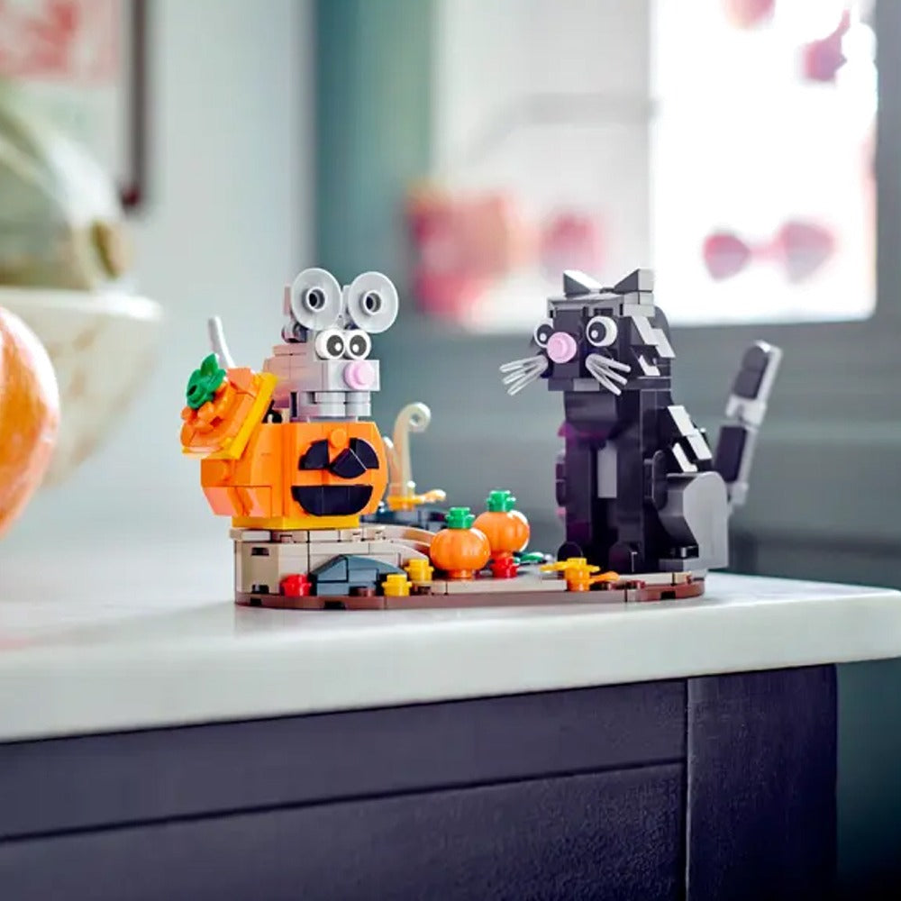 Gato y Ratón de Halloween
