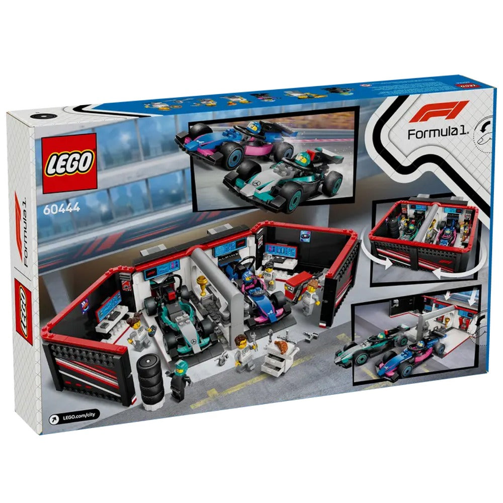 Garaje de F1® con Coches Mercedes-AMG y Alpine