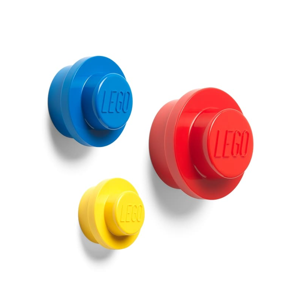 Set de Colgadores de Pared Rojo, Azul y Amarillo