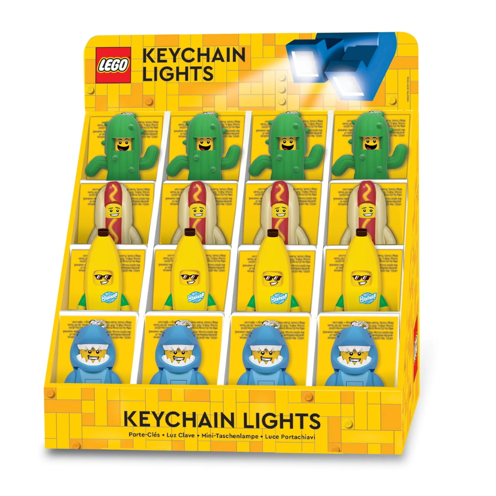 Minifiguras Llaveros con luz Clásicos, Paquete de 16