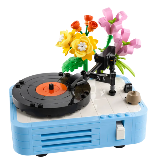 Tocadiscos con Flores