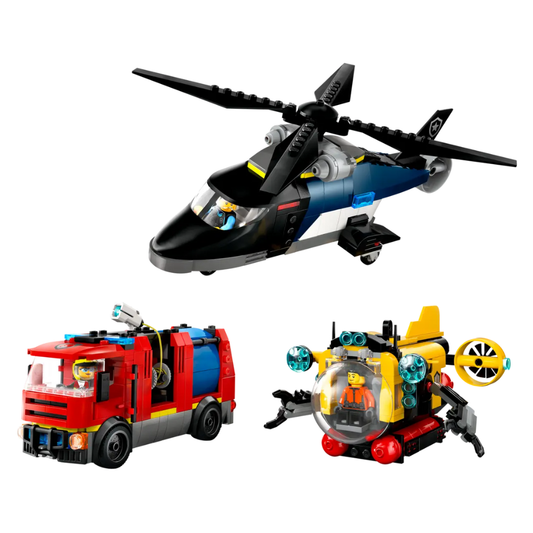 Remix: Helicóptero, Camión de Bomberos y Submarino