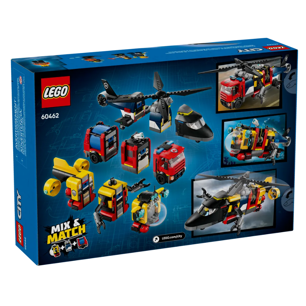 Remix: Helicóptero, Camión de Bomberos y Submarino