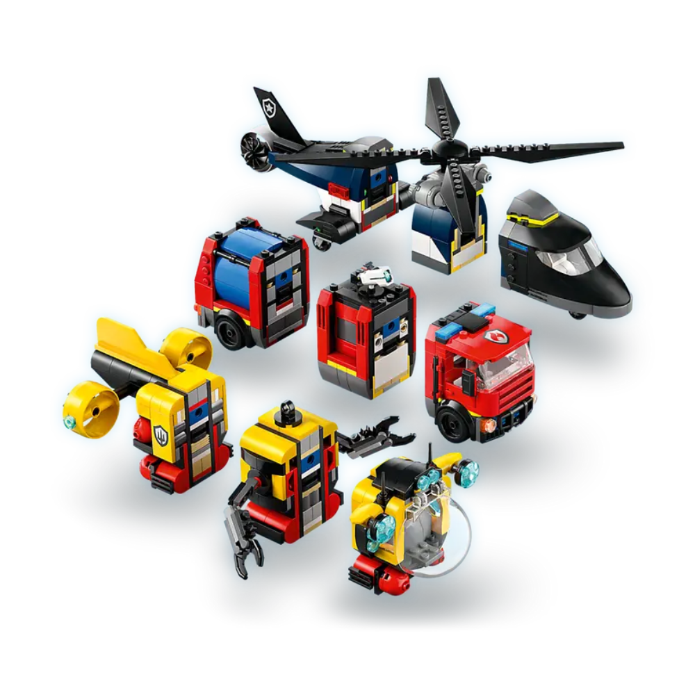 Remix: Helicóptero, Camión de Bomberos y Submarino