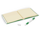 Cuaderno Verde con Bolígrafo de Gel, Tapa Dura
