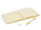 Cuaderno Amarillo con Bolígrafo de Gel, Tapa Dura
