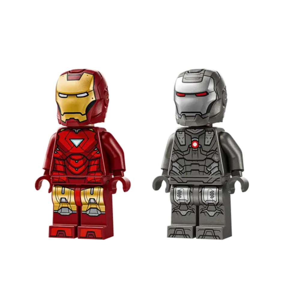 Iron Man y Máquina de Guerra vs. Drones de Hammer