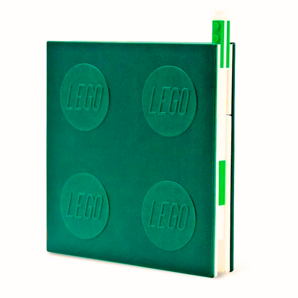 Cuaderno Verde con Bolígrafo de Gel, Tapa Dura