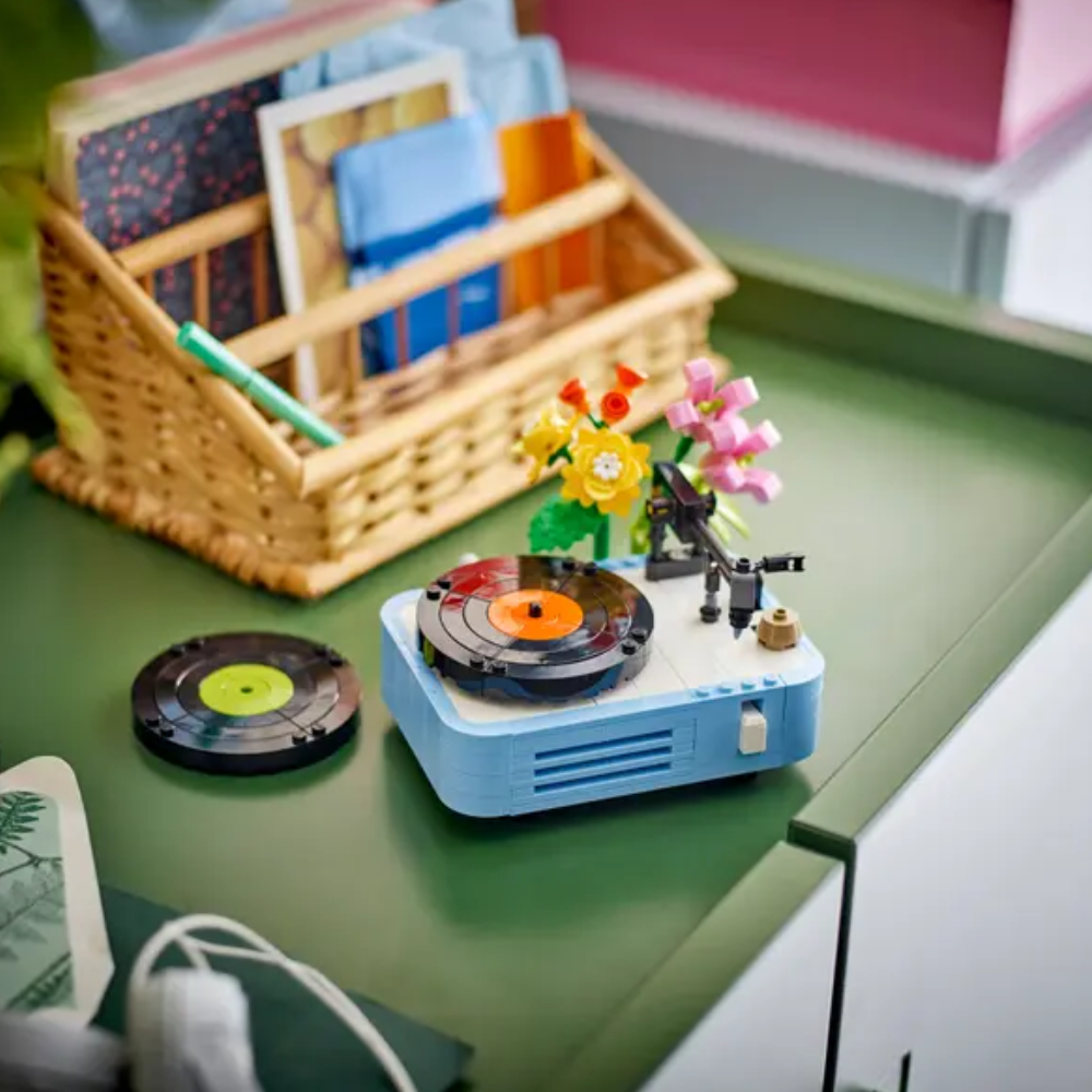 Tocadiscos con Flores