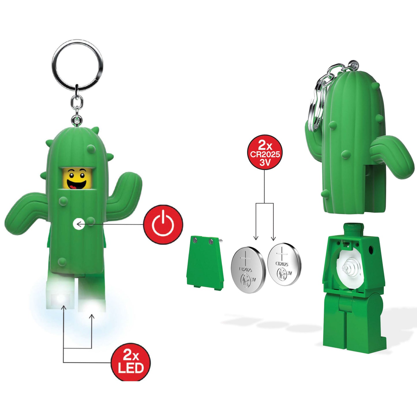 Llavero Grande de Cactus Boy con Luz