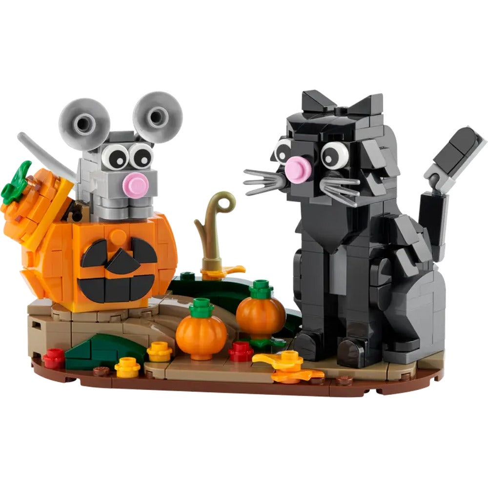 Gato y Ratón de Halloween
